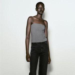 Zara Gray STRAPLESS BUCKLED tube TOP
